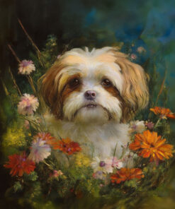 Panel dzianina pies lhasa apso 4