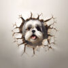 Panel wodoodporny popękana ściana shih tzu