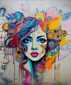 Panel dzianina portret kobieta 14