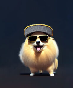 Panel wodoodporny portret szpic miniaturowy pomeranian w czapce