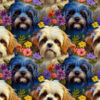 Welur tapicerski psy lhasa apso 4