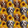 Welur tapicerski psy lhasa apso 6
