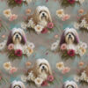 Welur tapicerski psy lhasa apso 8