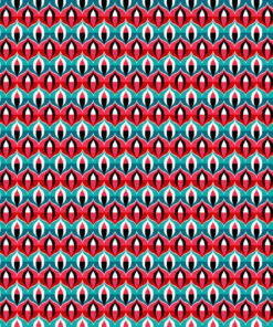 Tkanina wodoodporna retro pattern mały 7