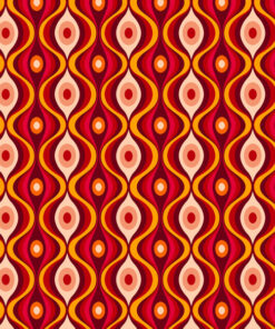 Tkanina wodoodporna retro pattern 8