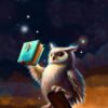 Panel wodoodporny sowa i magiczna ksiega