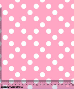 Alternative view of Tkanina wodoodporna stay pink kropki 1