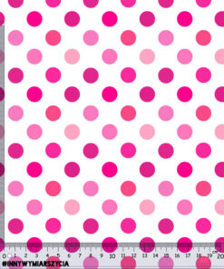 Alternative view of Tkanina wodoodporna stay pink kropki 3