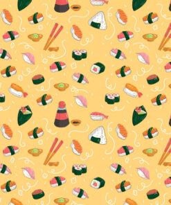 Tkanina wodoodporna sushi 6