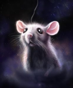 Panel welur szczur na tle nocnego nieba