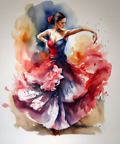 Panel welur tancerka flamenco 2