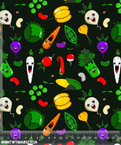 Alternative view of Welur tapicerski premium warzywa kawaii małe