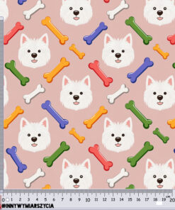 Tkanina wodoodporna psy westie 9 - obrazek 2