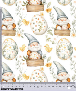 Alternative view of Welur tapicerski wielkanocne gnomy 3
