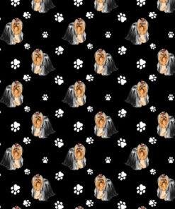 Tkanina wodoodporna Yorkshire Terrier łapki średnie