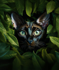 Panel welur zwierzęta w liściach kot devon rex 26