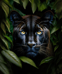 Panel welur zwierzęta w liściach puma 5